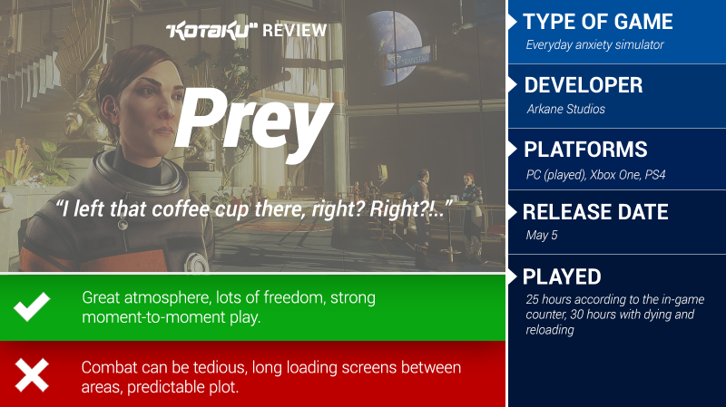 Illustration for article titled Prey: The Kotaku Review